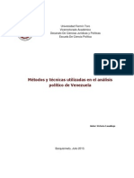 Ensayo Sobre Metodos y Tecnicas El Analisis Politico