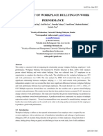 The Impact of Workplace Bullying On Work: Performance