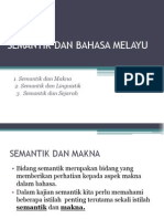 Semantik Dan Bahasa Melayu