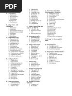 Central Nervous System-Generic Names