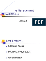 Database Management Systems II