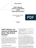 Theoretical Practice Balibar