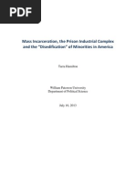 Mass Incarceration, The Prison Industrial Complex and The "Disedification" of Minorities in America by Tarra Hamilton