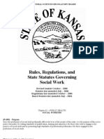 Rules, Regulations, and State Statutes Governing Social Work