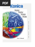 Konica 7020 User Manual