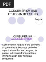 Consumerism and Ethics in Retailing: Renjul.k