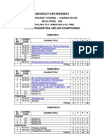 M.E. Refrigeration and Air Conditioning Syllabus