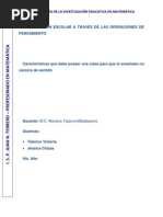 Matematica Trabajo de Operaciones Del Pensamiento