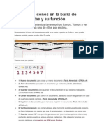 Diferentes Iconos en La Barra de Herramientas y Su Función