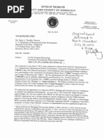 City Letter To HUD Re: ORI With Exhibits