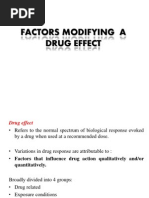 Factors Modifying Drug Effect