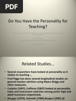 Do You Have The Personality For Teaching?