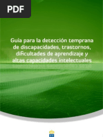 Guía para La Detección Temprana de Discapacidades, Trastornos, Dificultades de Aprendizaje y Altas Capacidades Intelectuales.