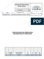 Sarcheshmeh Flash Smelting Furnace Project: Specification For Fabrication and Erection of Steelwork