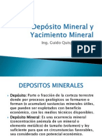 Presentacion #7 y 8 Depósito Mineral y Yacimiento Mineral