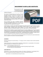 Optical Density Measurement in Metallised Substrates