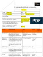 Volunteer Information & Preferences