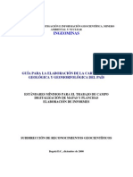 Estándares Mínimos para El Trabajo de Campo Digitalización de Mapas y Planchas Elaboración de Informes Subdirección