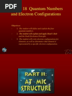 Chemistry Lesson 18 Quantum Numbers and Electron Configurations