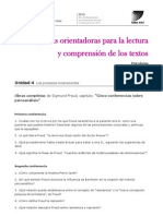 U4 - Preguntas Orientadoras 'Cinco Conferencias Sobre Psiconálisis'