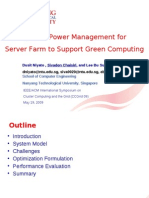 Presentation: Optimal Power Management For Server Farm To Support Green Computing