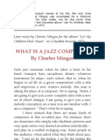 Charles Mingus - What Is A Jazz Composer - PDF