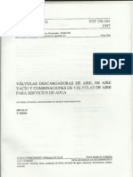 NTP 350.101-1997 - Válvulas Descarg. de Aire, de Aire Vacío y Combinac. de Válv. de Aire