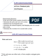 Lecture 5 Poles and Zeros. Dominant Poles. Second Order System Response