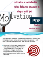 Motivatia Si Satisfactia Cadrului Didactic