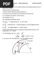 Widening and Superelevation