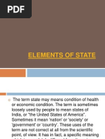 D. Elements of State