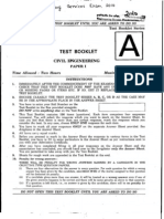 Engg Services Civil Engineering Objective Paper 1 2010