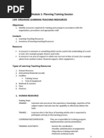 Module 1 LO 4 Mod. 1 LO 4 - Organize Learning-Teaching Materials