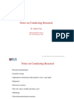 Notes On Conducting Research