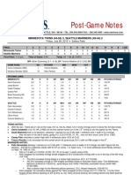 07.26.13 Post-Game Notes