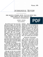 Vol. 63, No. 1 March, 1956 The Psychological Review