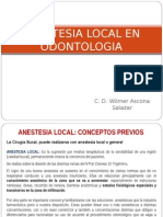 Anestesia Local en Odontologia