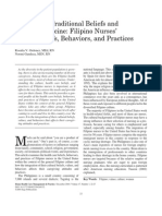 Filipino Nurses Health Beliefs Behaviors and Practices