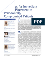 Guidelines For Immediate Implant Placement in Periodontally Compromised Patients