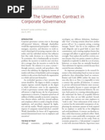 Trust: The Unwritten Contract in Corporate Governance