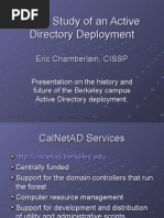 Case Study of An Active Directory Deployment