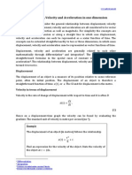 Displacement Velocity Acceleration