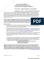 How To File An Objection To A Foreclosure Order To Show Cause in NJ