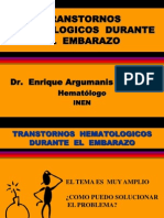 Trastornos Hematologicos Durante El Embarazo