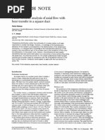 Research Note: Finite Element Analysis of Axial Flow With Heat Transfer in A Square Duct