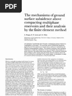 The Mechanisms of Ground Surface Subsidence Above Compacting Multiphase Reservoirs and Their Analysis by The Finite Element Method