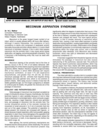 Meconium Aspiration Syndrome