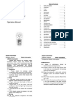 Digital Anemometer: Operation Manual