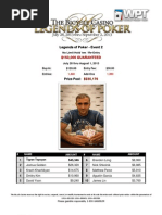 2013 Legends of Poker - Event 2 Results