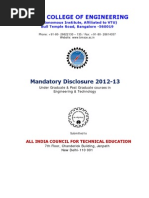 Mandatory Disclosure 2013